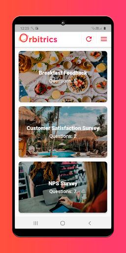 Android application Orbitrics - Customer Experienc screenshort