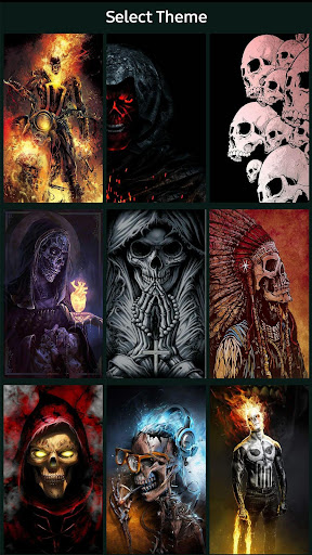 Android application Skull Lock Screen - Pin Lock screenshort