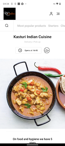 Android application Chandni Indian Cuisine screenshort