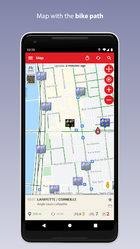 Android application Lyon Vélo screenshort