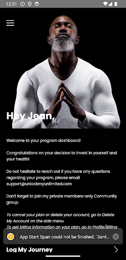 Android application Unlimited Wellness screenshort