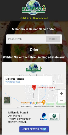 Android application Millennio Lieferservice & Bist screenshort