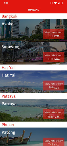 Android application Red Planet Hotels screenshort