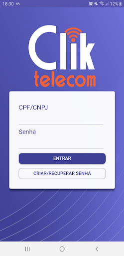 Android application Clik Telecom screenshort