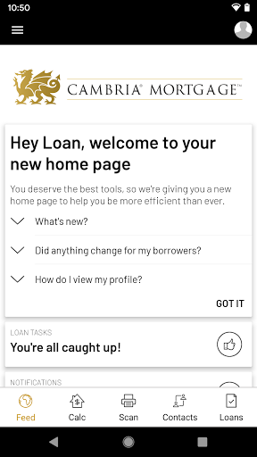 Android application Cambria Mortgage Mobile App screenshort