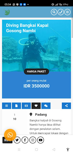 Android application Wisata Pesisir Selatan screenshort