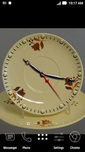 Carved Analog Clock Wallpaper Screen 2