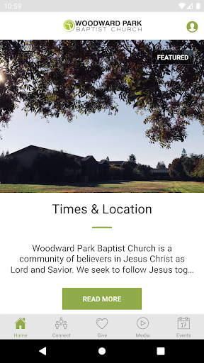Android application Woodward Park Baptist Church screenshort