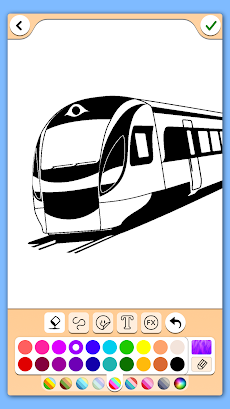列車ゲーム：塗り絵のおすすめ画像4