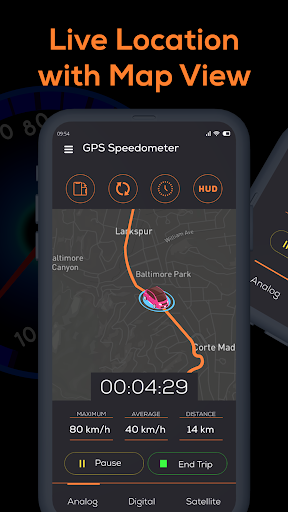 Speedometer Mileage Tracker Screen 3