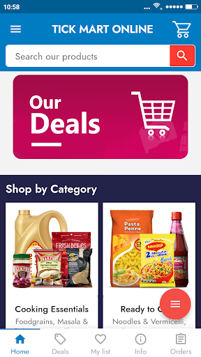 Android application Tick Mart Online screenshort