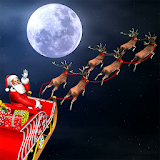 Christmas Flying Santa Gift icon