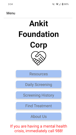 Android application Ankit's Hope screenshort