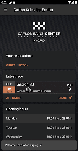 Carlos Sainz Karting Screen 3