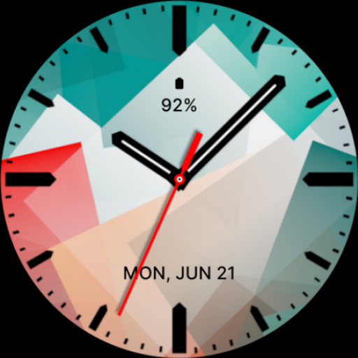 Abstract Analog Watch Face Logo