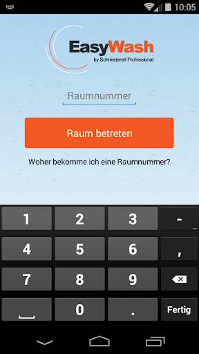 Android application EasyWash screenshort