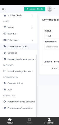 Android application Tikorik screenshort