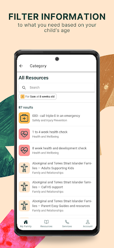 Android application Early Years SA screenshort