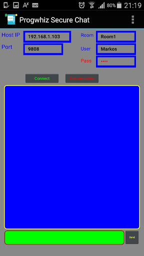 Progwhiz Secure Chat Screen 2