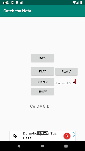 Catch the Note Screen 2