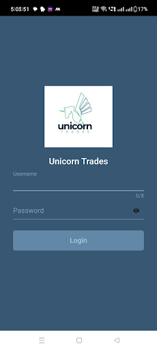 Android application Unicorn Trades screenshort