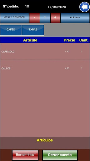 Pedidos y comandas Screen 3