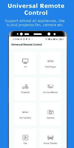 Android application Universal Remote | TV, Fan, AC screenshort