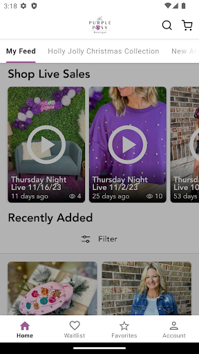 Android application The Purple Posy Boutique screenshort