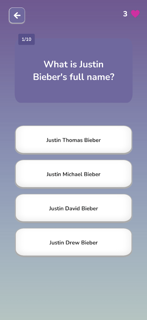 Justin Bieber Trivia Quizのおすすめ画像2