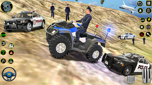 Police Game ATV Quad Bike