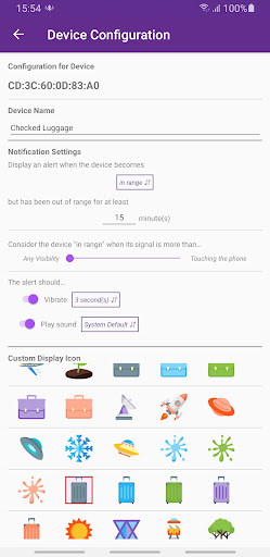 Bluetooth Scan & Alert Screen 2