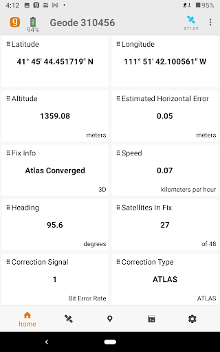 Android application Geode Connect screenshort