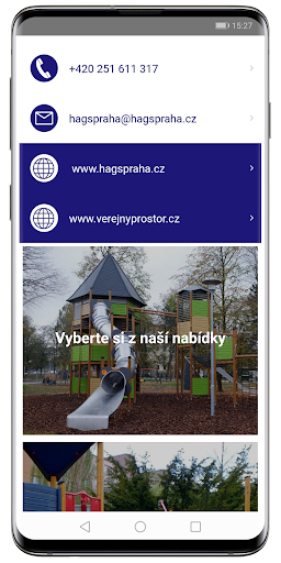 Android application HAGS Praha screenshort