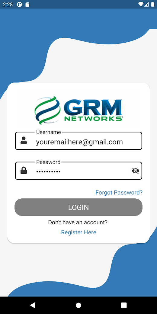 Android application GRM Networks screenshot