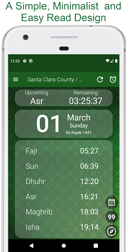 Android application Salah Alarm : Prayer Times screenshort