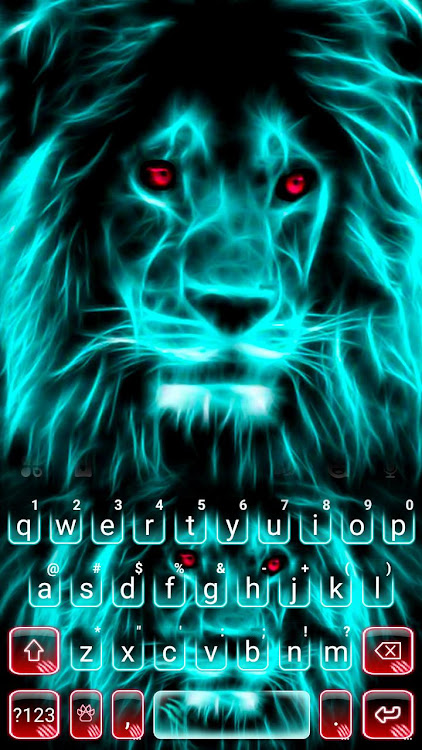 Wild Neon Lion Keyboard Theme - 6.0.1129_7 - (Android)