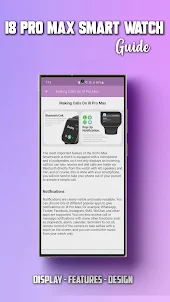 i8 Pro Max Smart watch Guide