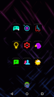Neon Glow - Icon Pack Captura de pantalla