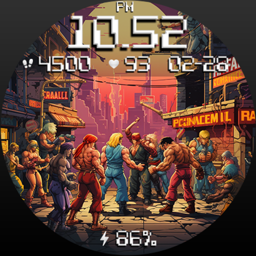 FLW115 Fighting 8 bit Game logo