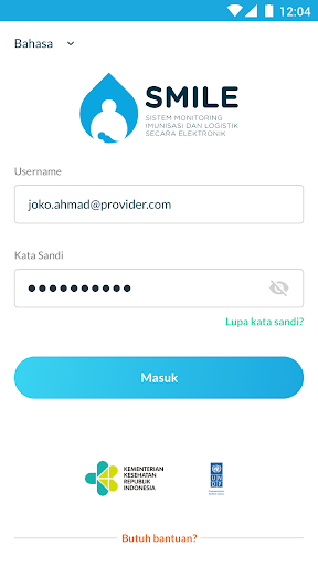Android application SMILE Indonesia Training screenshort
