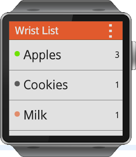 Wrist List - Shopping List