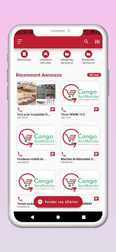 Android application CongoBonMarché App screenshort