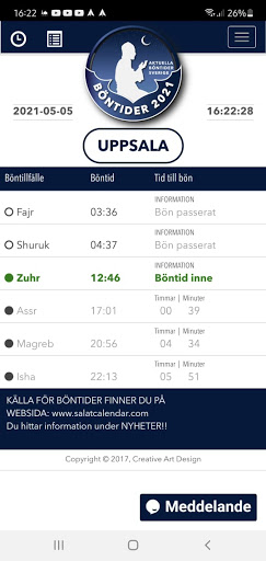Böntider i Sverige Screen 2