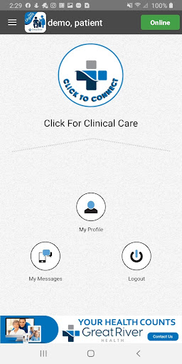 Android application OLC Clinic Patient screenshort