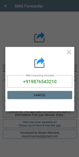 Automatic SMS Forwarder Screen 3