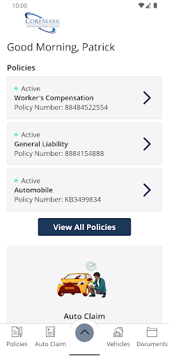 CoreMark Insurance Services Screen 2
