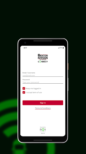 Android application Benton Nissan Hoover Connect screenshort