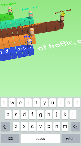 Android application Type speed race screenshort