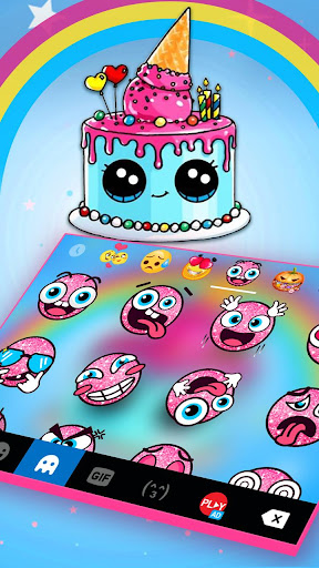 Unicorn Cake Keyboard Theme Screen 3