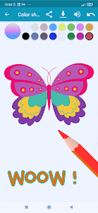 Butterfly Color by Number Game